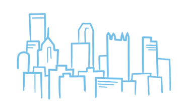 Pittsburgh skyline showcasing Eugene DePasquale’s connection to Pennsylvania and commitment to the 2024 Attorney General.